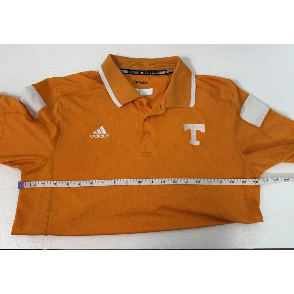 Tennessee Volunteers Polo Shirt Men Medium Orange Embroidered Adidas Climacool *